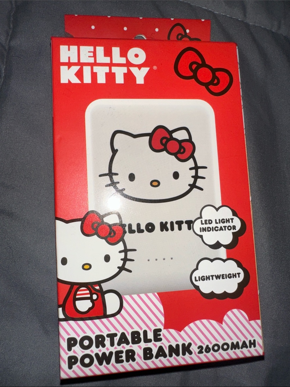 Hello Kitty White and Red Portable Power Bank